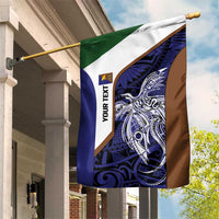 Personalised PNG Manus Province Garden Flag Bird of Paradise Tattoo Flag Motif LT9 House Flag Blue - Polynesian Pride