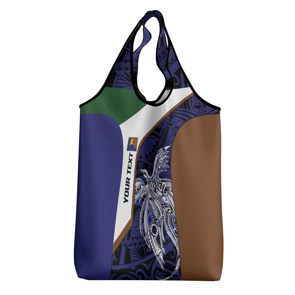 Personalised PNG Manus Province Grocery Bag Bird of Paradise Tattoo Flag Motif LT9 - Polynesian Pride