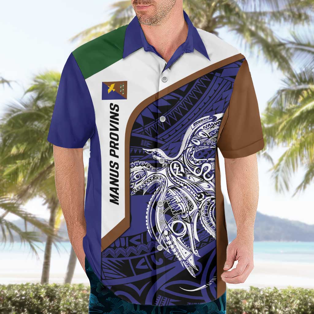 Personalised PNG Manus Province Hawaiian Shirt Bird of Paradise Tattoo Flag Motif LT9 - Polynesian Pride