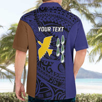 Personalised PNG Manus Province Hawaiian Shirt Bird of Paradise Tattoo Flag Motif LT9 - Polynesian Pride