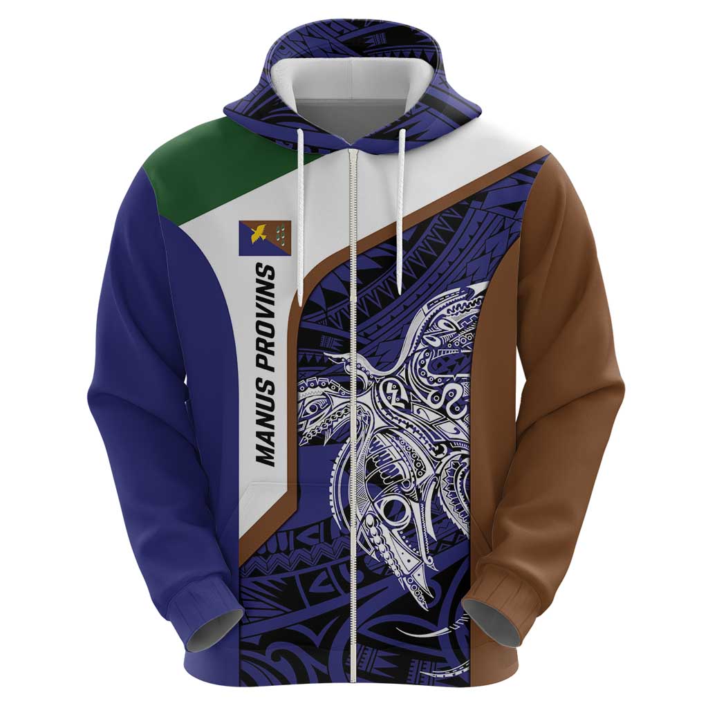 Personalised PNG Manus Province Hoodie Bird of Paradise Tattoo Flag Motif LT9 - Polynesian Pride