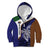 Personalised PNG Manus Province Kid Hoodie Bird of Paradise Tattoo Flag Motif - Polynesian Pride