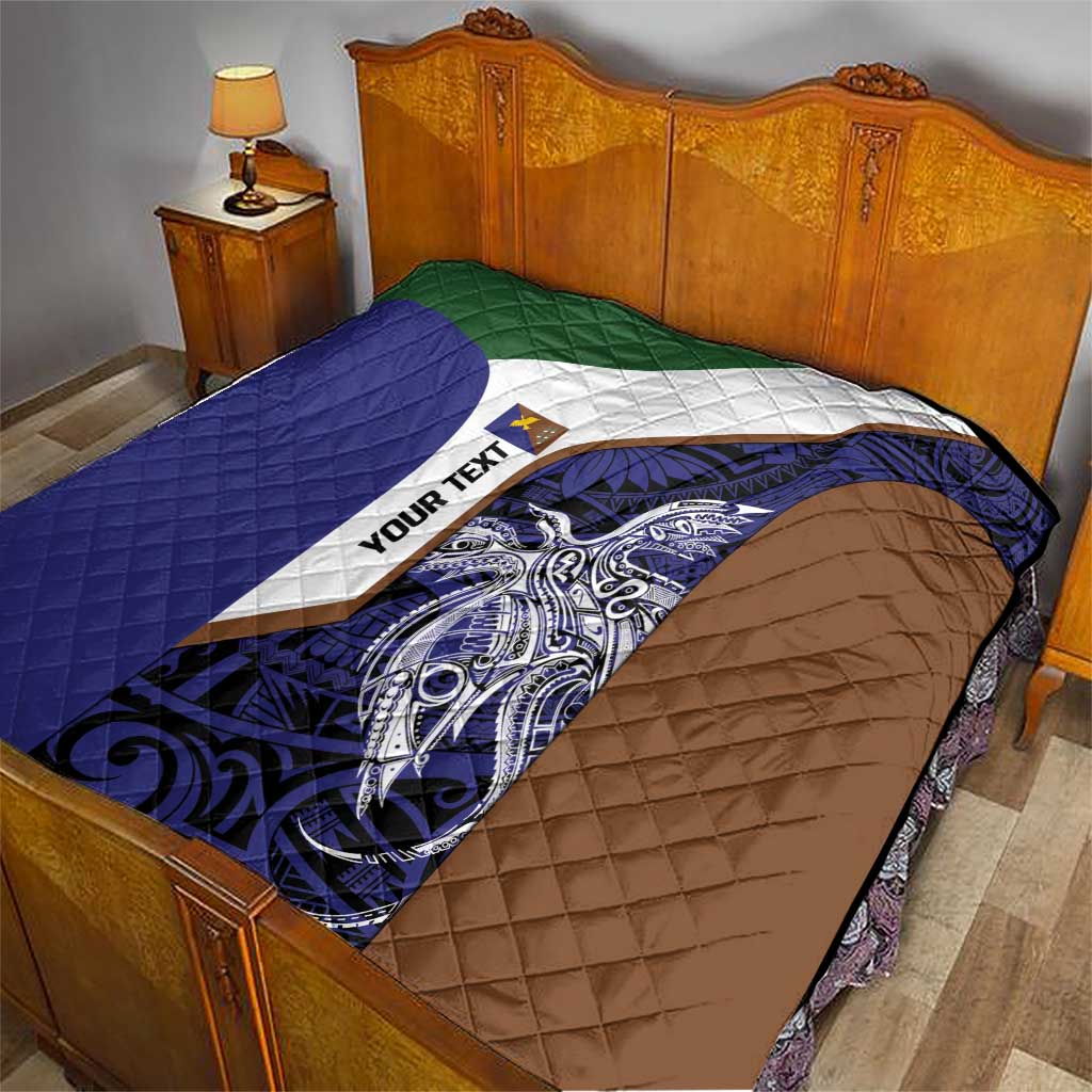 Personalised PNG Manus Province Quilt Bird of Paradise Tattoo Flag Motif LT9 - Polynesian Pride