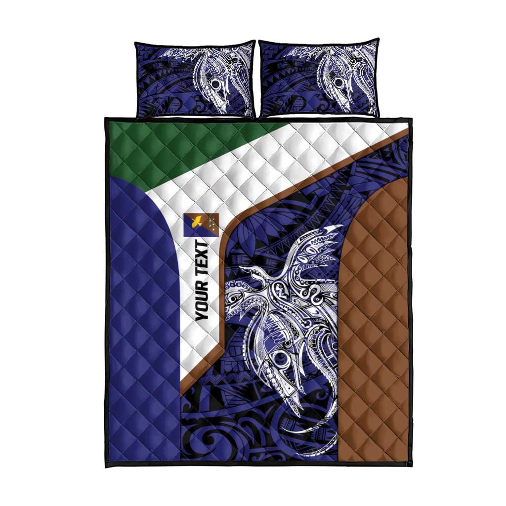 Personalised PNG Manus Province Quilt Bed Set Bird of Paradise Tattoo Flag Motif LT9 - Polynesian Pride