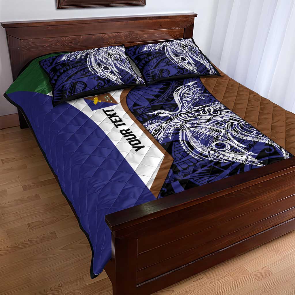 Personalised PNG Manus Province Quilt Bed Set Bird of Paradise Tattoo Flag Motif LT9 - Polynesian Pride