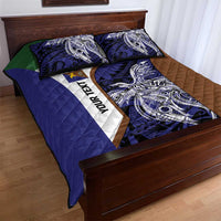 Personalised PNG Manus Province Quilt Bed Set Bird of Paradise Tattoo Flag Motif LT9 - Polynesian Pride