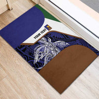 Personalised PNG Manus Province Rubber Doormat Bird of Paradise Tattoo Flag Motif LT9 - Polynesian Pride