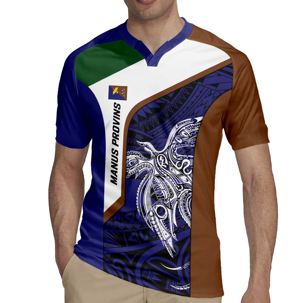 Personalised PNG Manus Province Rugby Jersey Bird of Paradise Tattoo Flag Motif LT9 - Polynesian Pride