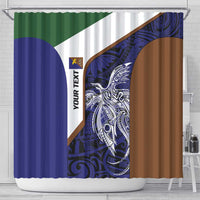 Personalised PNG Manus Province Shower Curtain Bird of Paradise Tattoo Flag Motif LT9 - Polynesian Pride