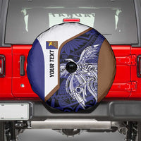 Personalised PNG Manus Province Spare Tire Cover Bird of Paradise Tattoo Flag Motif LT9 - Polynesian Pride
