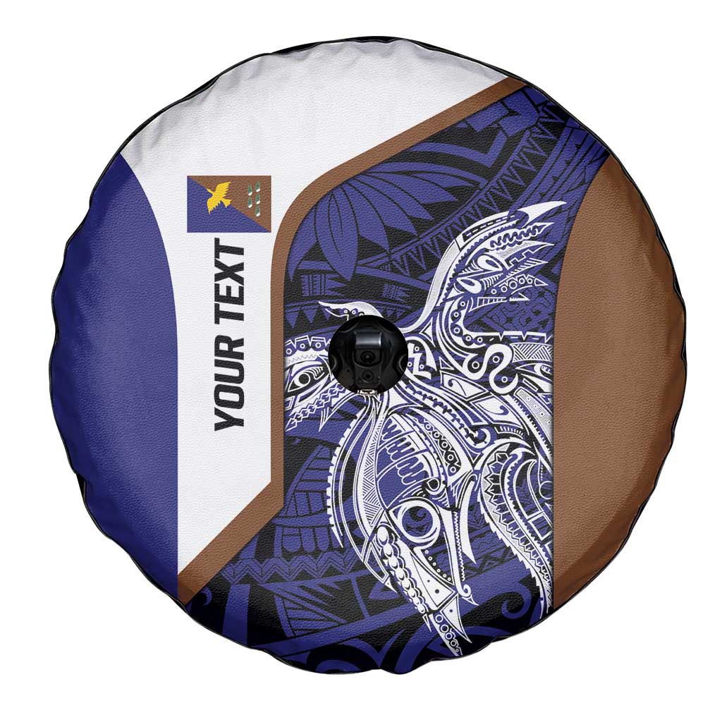 Personalised PNG Manus Province Spare Tire Cover Bird of Paradise Tattoo Flag Motif LT9 - Polynesian Pride