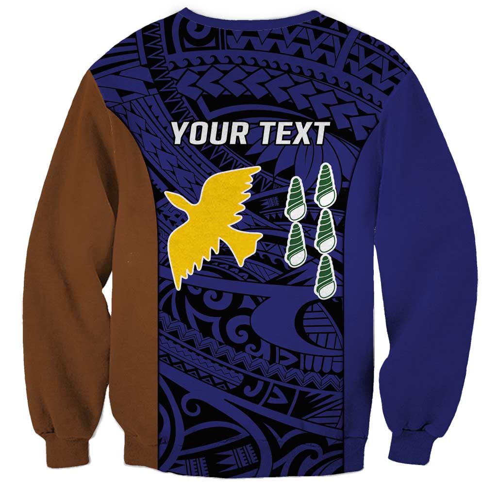 Personalised PNG Manus Province Sweatshirt Bird of Paradise Tattoo Flag Motif LT9 - Polynesian Pride