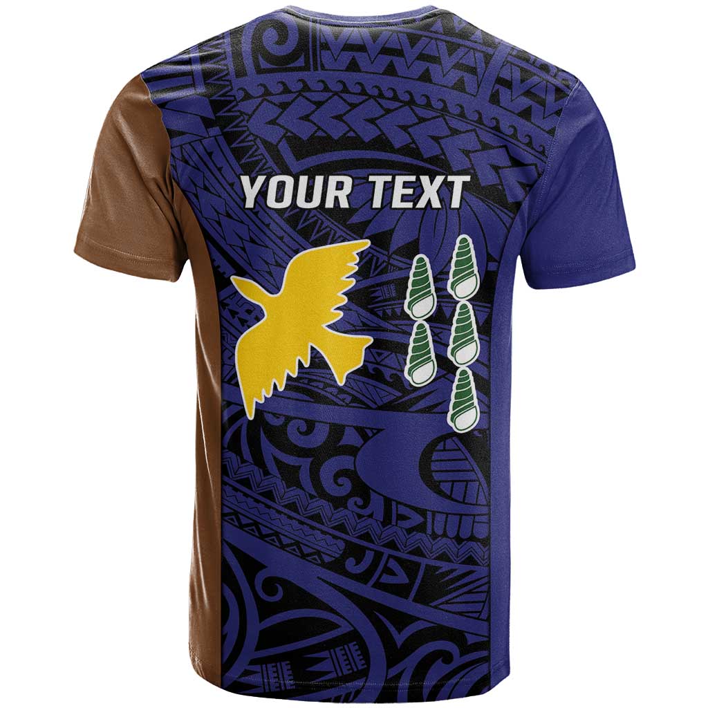 Personalised PNG Manus Province T Shirt Bird of Paradise Tattoo Flag Motif LT9 - Polynesian Pride