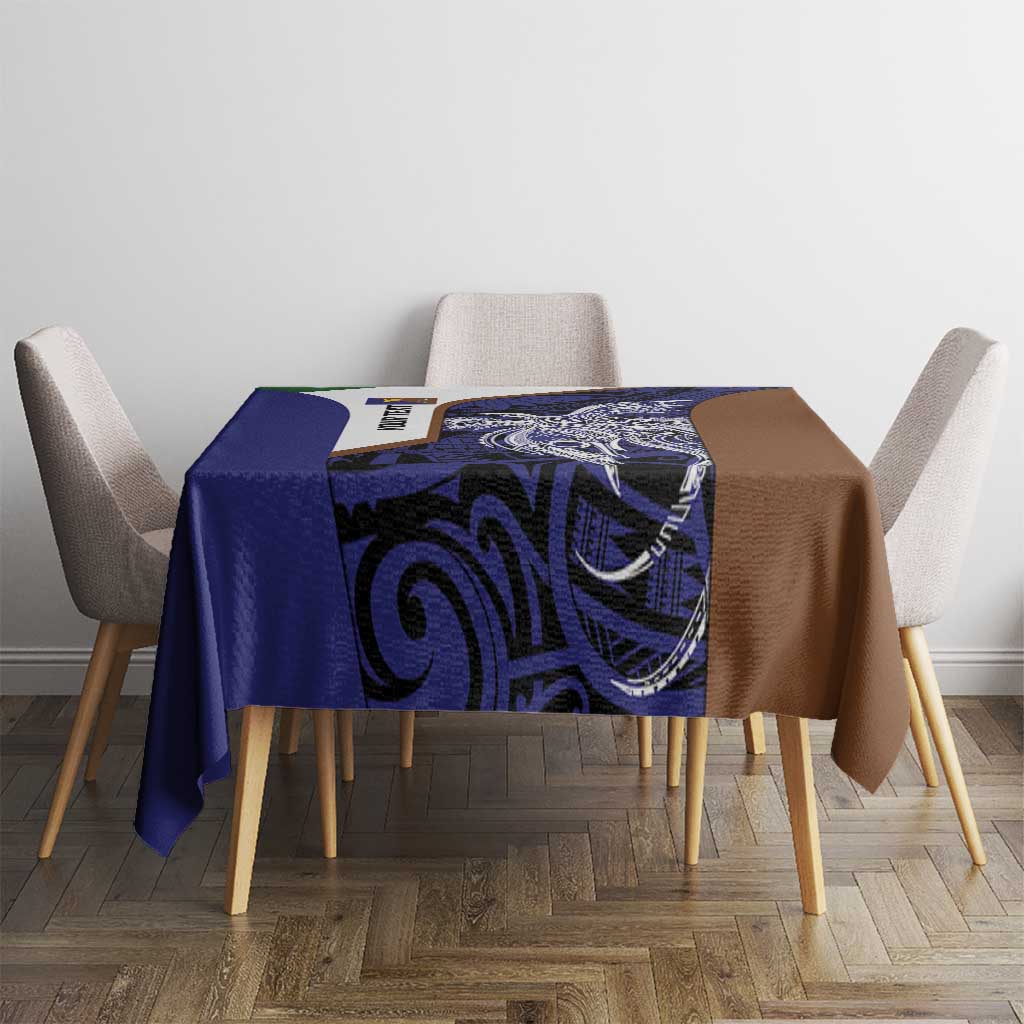 Personalised PNG Manus Province Tablecloth Bird of Paradise Tattoo Flag Motif LT9 - Polynesian Pride