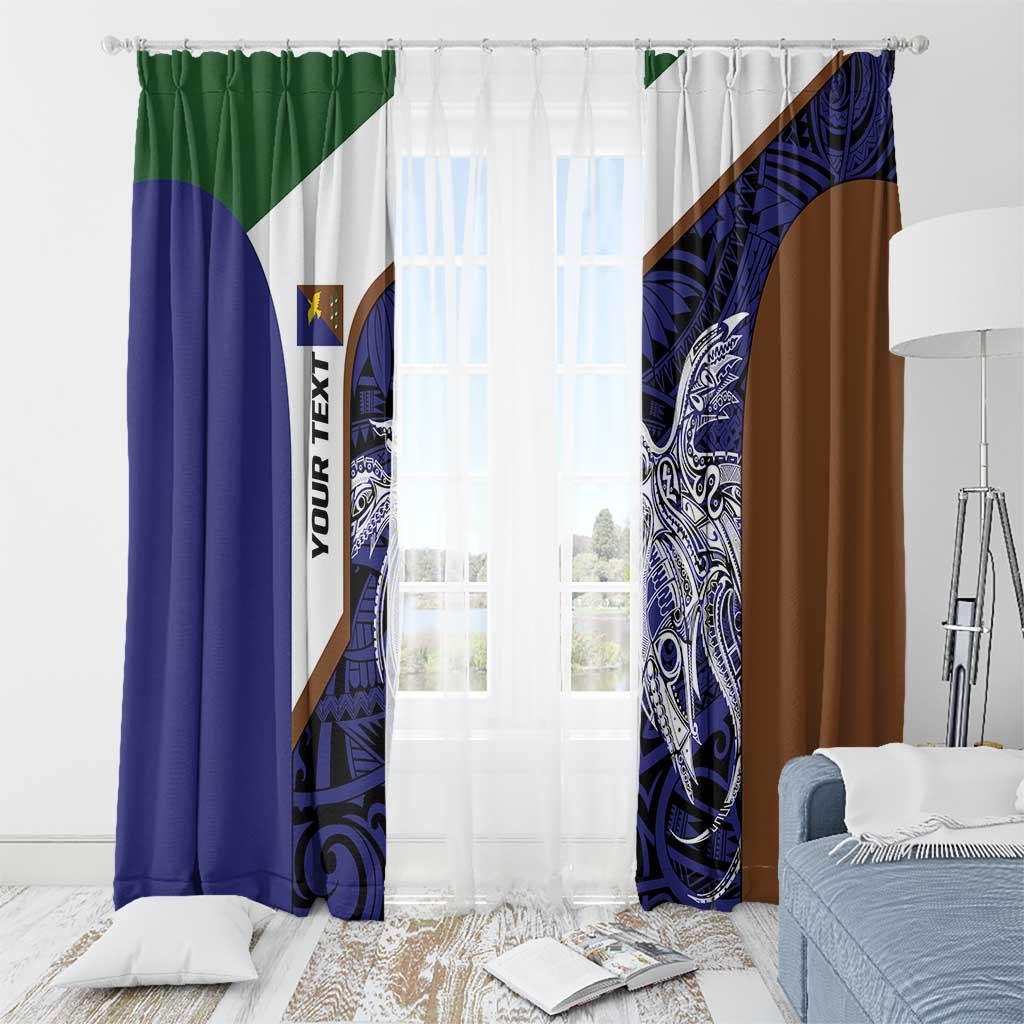Personalised PNG Manus Province Window Curtain Bird of Paradise Tattoo Flag Motif LT9 - Polynesian Pride