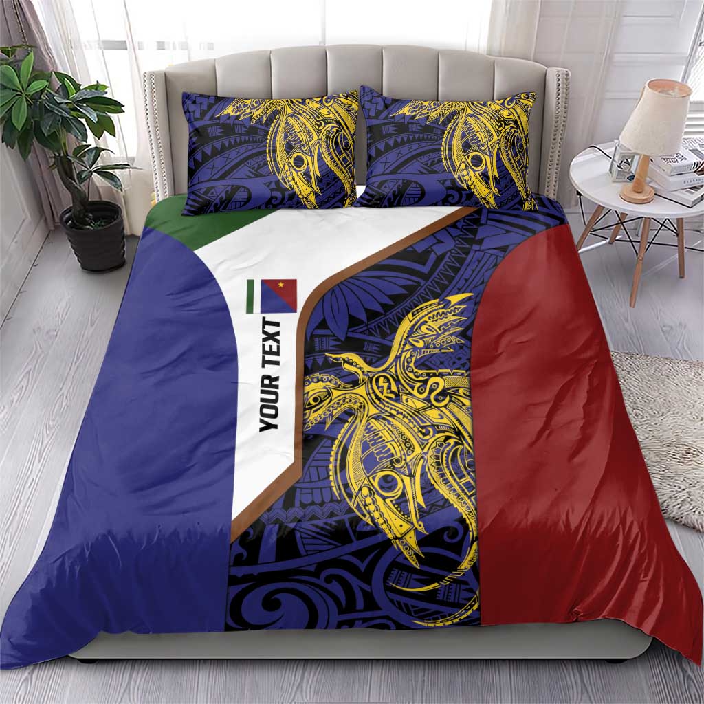 Personalised PNG Milne Bay Province Bedding Set Bird of Paradise Tattoo Flag Motif LT9 - Polynesian Pride