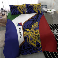Personalised PNG Milne Bay Province Bedding Set Bird of Paradise Tattoo Flag Motif LT9 - Polynesian Pride