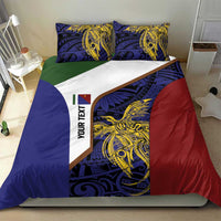 Personalised PNG Milne Bay Province Bedding Set Bird of Paradise Tattoo Flag Motif LT9 - Polynesian Pride