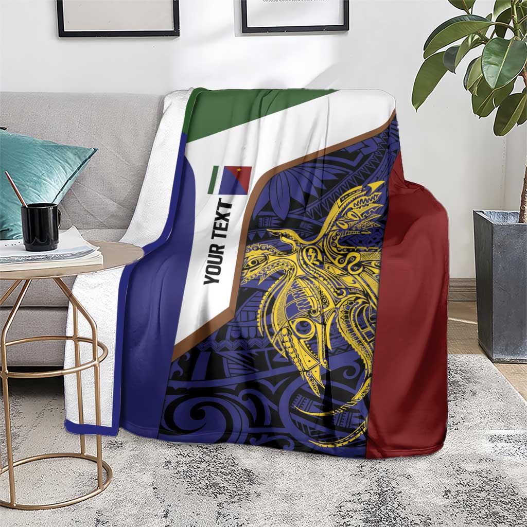 Personalised PNG Milne Bay Province Blanket Bird of Paradise Tattoo Flag Motif LT9 - Polynesian Pride