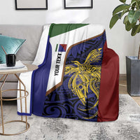 Personalised PNG Milne Bay Province Blanket Bird of Paradise Tattoo Flag Motif LT9 - Polynesian Pride