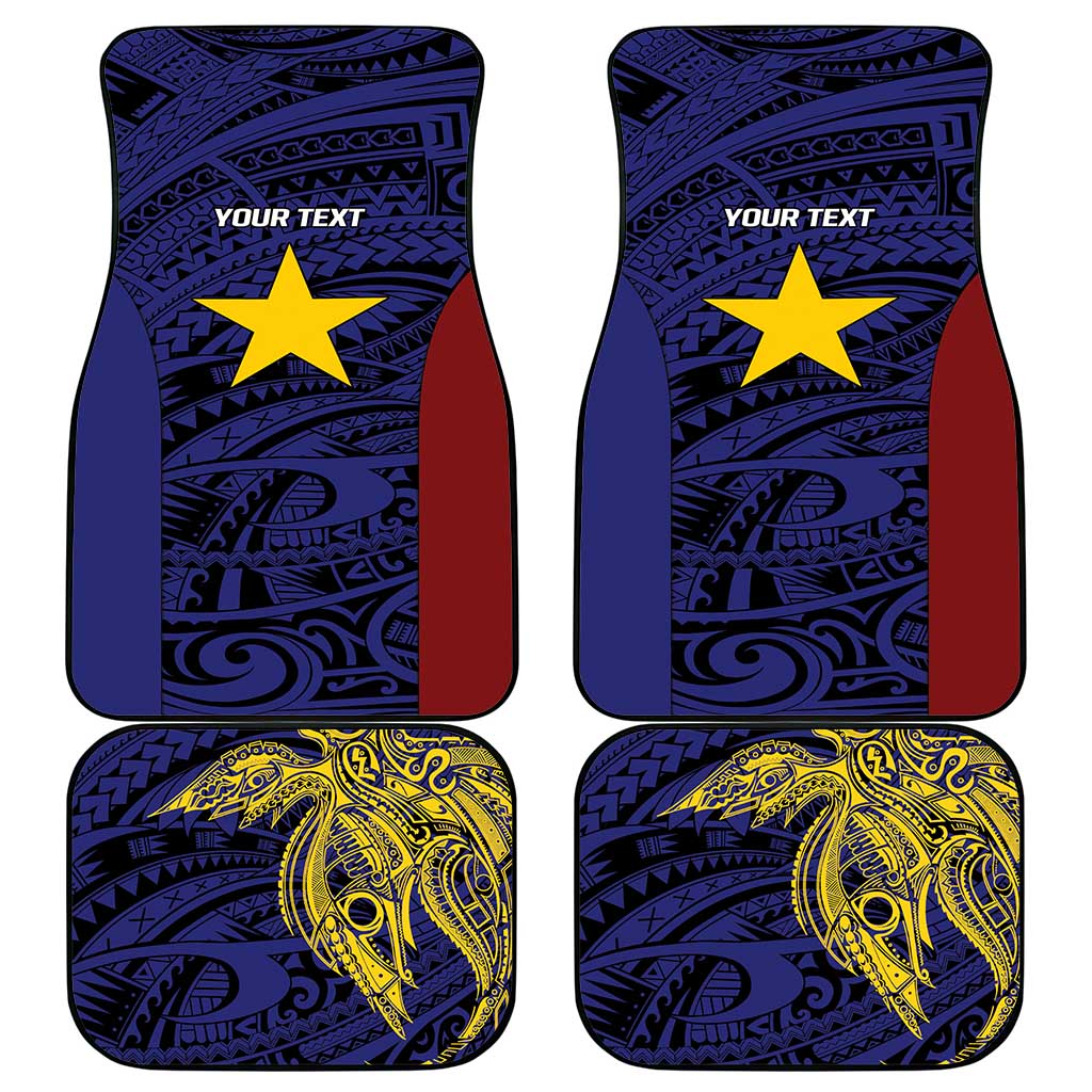 Personalised PNG Milne Bay Province Car Mats Bird of Paradise Tattoo Flag Motif LT9 - Polynesian Pride