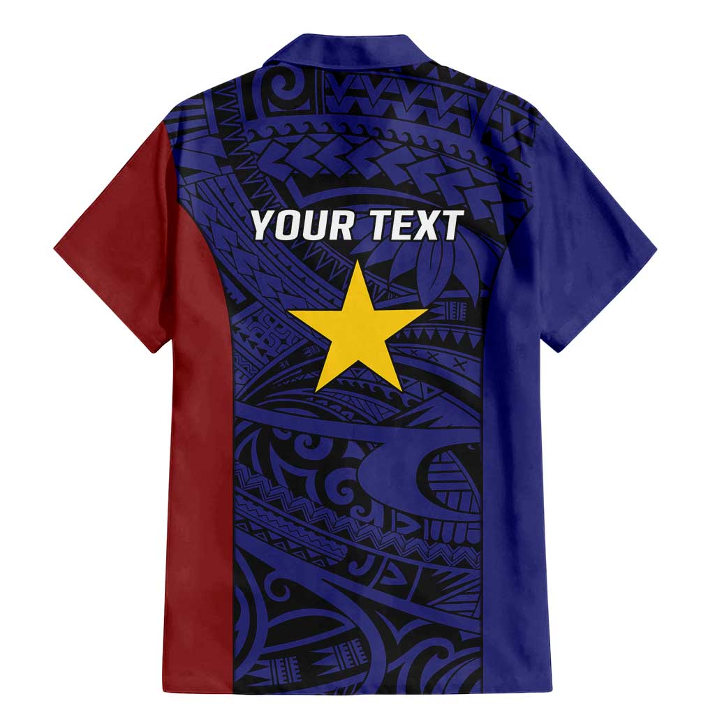 Personalised PNG Milne Bay Province Family Matching Mermaid Dress and Hawaiian Shirt Bird of Paradise Tattoo Flag Motif LT9 - Polynesian Pride