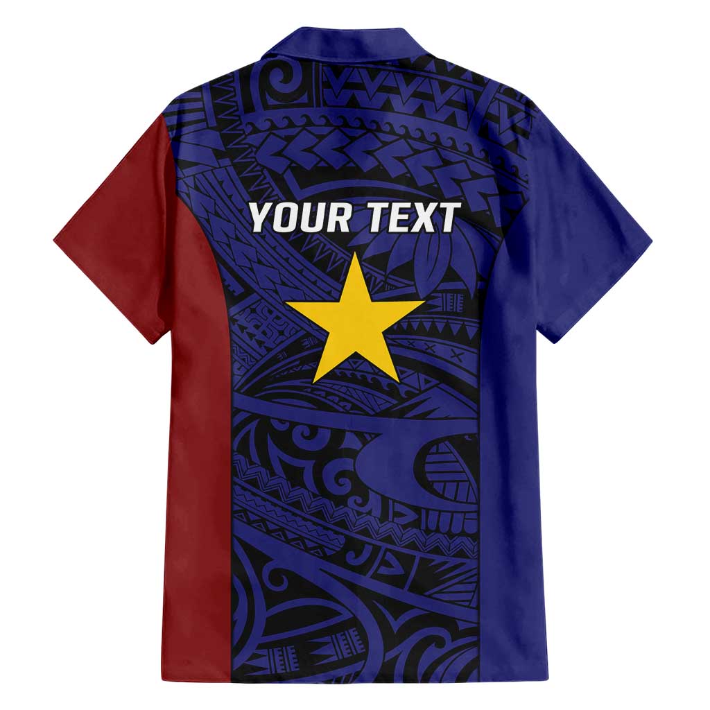 Personalised PNG Milne Bay Province Family Matching Short Sleeve Bodycon Dress and Hawaiian Shirt Bird of Paradise Tattoo Flag Motif LT9 - Polynesian Pride