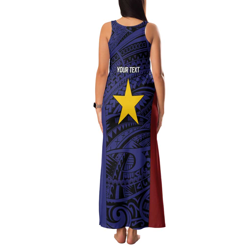 Personalised PNG Milne Bay Province Family Matching Tank Maxi Dress and Hawaiian Shirt Bird of Paradise Tattoo Flag Motif LT9 - Polynesian Pride