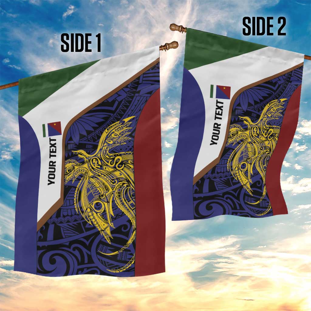 Personalised PNG Milne Bay Province Garden Flag Bird of Paradise Tattoo Flag Motif LT9 - Polynesian Pride