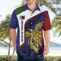 Personalised PNG Milne Bay Province Hawaiian Shirt Bird of Paradise Tattoo Flag Motif LT9 - Polynesian Pride