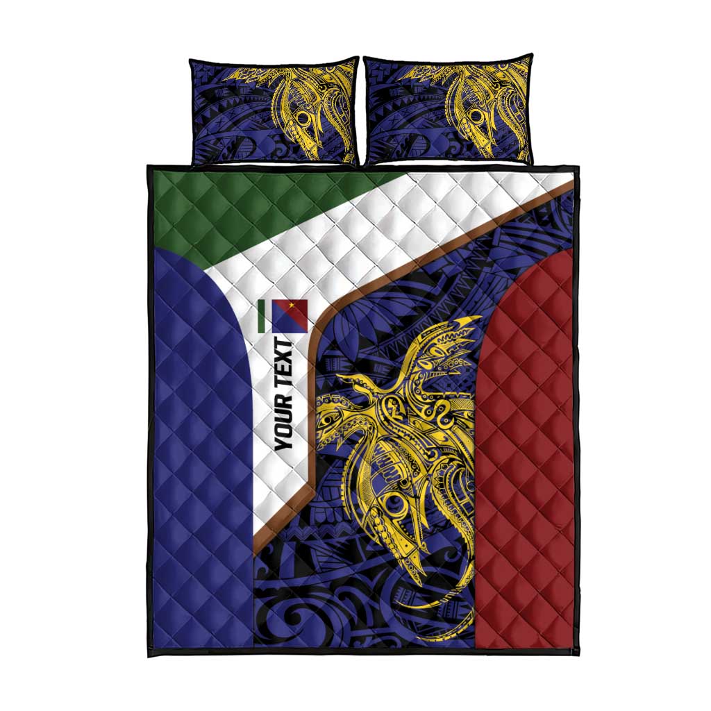 Personalised PNG Milne Bay Province Quilt Bed Set Bird of Paradise Tattoo Flag Motif LT9 - Polynesian Pride