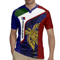 Personalised PNG Milne Bay Province Rugby Jersey Bird of Paradise Tattoo Flag Motif LT9 - Polynesian Pride