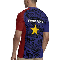 Personalised PNG Milne Bay Province Rugby Jersey Bird of Paradise Tattoo Flag Motif LT9 - Polynesian Pride