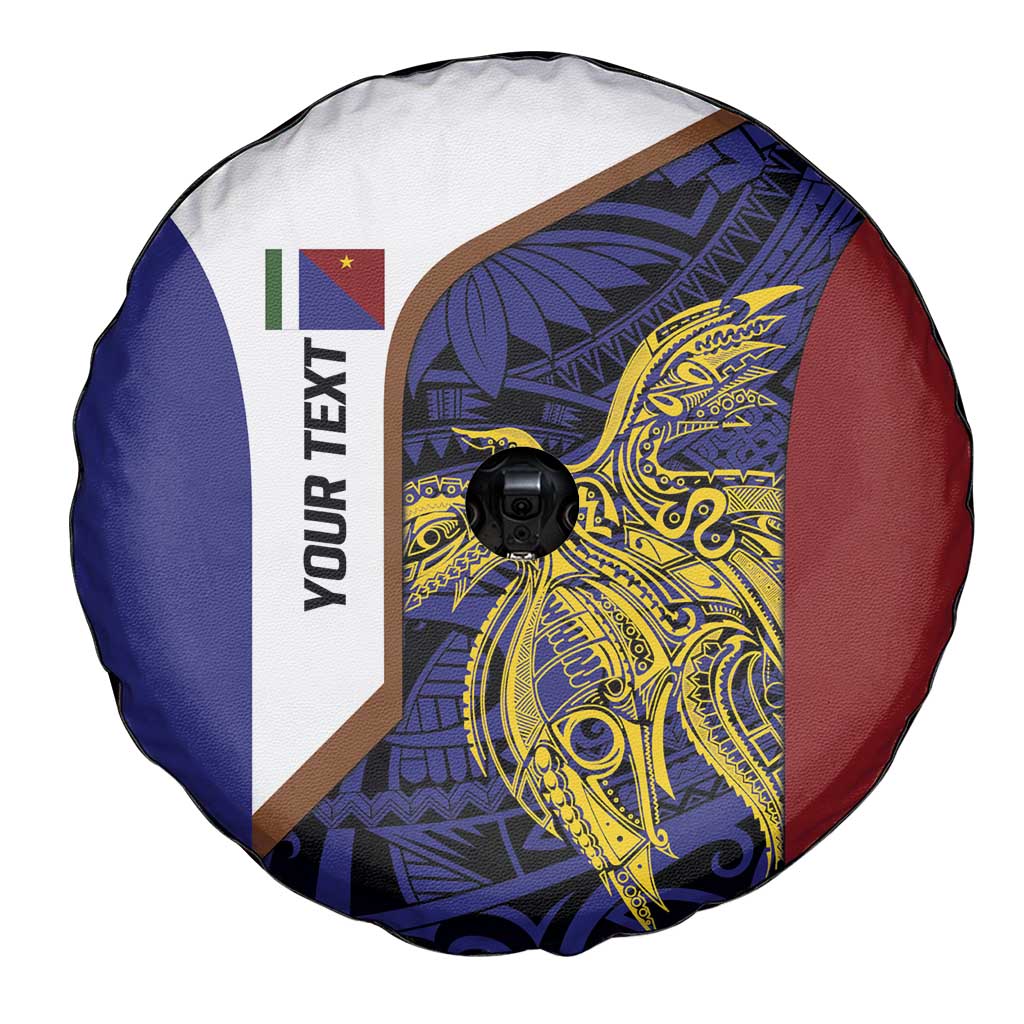 Personalised PNG Milne Bay Province Spare Tire Cover Bird of Paradise Tattoo Flag Motif LT9 - Polynesian Pride