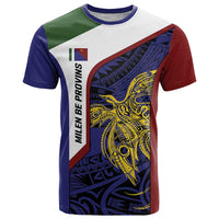 Personalised PNG Milne Bay Province T Shirt Bird of Paradise Tattoo Flag Motif LT9 Blue - Polynesian Pride