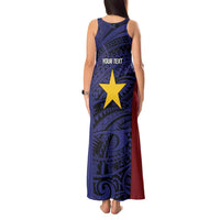 Personalised PNG Milne Bay Province Tank Maxi Dress Bird of Paradise Tattoo Flag Motif LT9 - Polynesian Pride