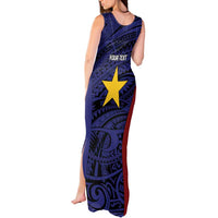 Personalised PNG Milne Bay Province Tank Maxi Dress Bird of Paradise Tattoo Flag Motif LT9 - Polynesian Pride