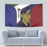 Personalised PNG Milne Bay Province Tapestry Bird of Paradise Tattoo Flag Motif LT9 - Polynesian Pride