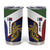 Personalised PNG Milne Bay Province Tumbler Cup Bird of Paradise Tattoo Flag Motif - Polynesian Pride