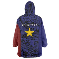 Personalised PNG Milne Bay Province Wearable Blanket Hoodie Bird of Paradise Tattoo Flag Motif LT9 - Polynesian Pride