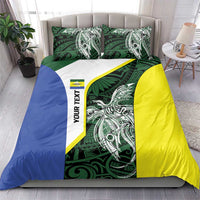 Personalised PNG Morobe Province Bedding Set Bird of Paradise Tattoo Flag Motif LT9 - Polynesian Pride