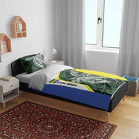 Personalised PNG Morobe Province Bedding Set Bird of Paradise Tattoo Flag Motif LT9 - Polynesian Pride