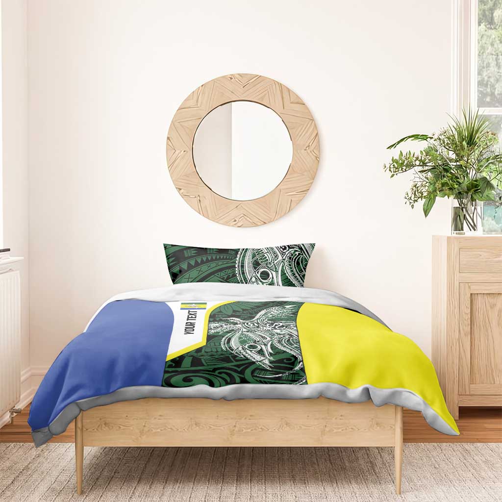Personalised PNG Morobe Province Bedding Set Bird of Paradise Tattoo Flag Motif LT9 - Polynesian Pride