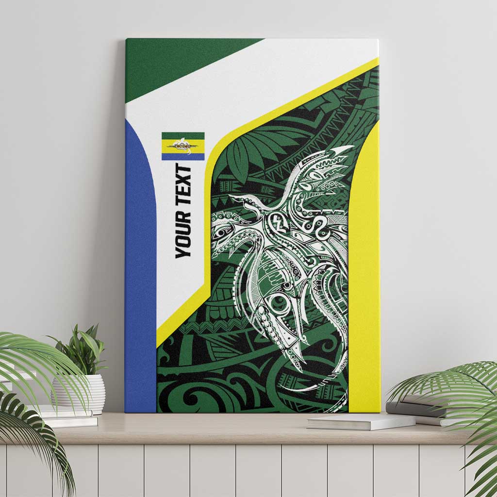 Personalised PNG Morobe Province Canvas Wall Art Bird of Paradise Tattoo Flag Motif LT9 - Polynesian Pride
