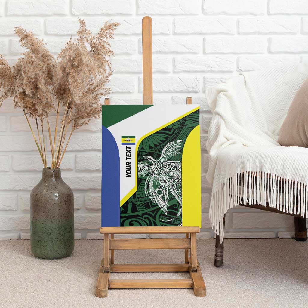 Personalised PNG Morobe Province Canvas Wall Art Bird of Paradise Tattoo Flag Motif LT9 - Polynesian Pride