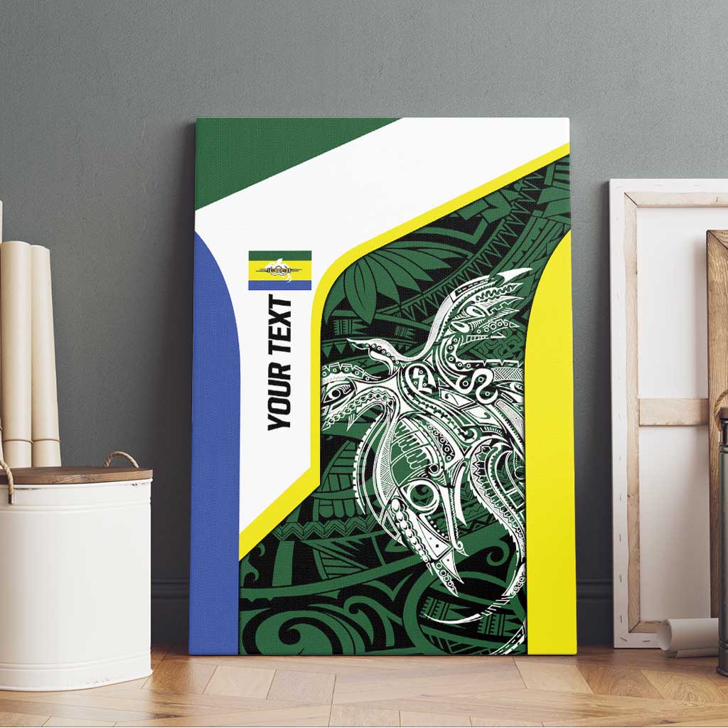 Personalised PNG Morobe Province Canvas Wall Art Bird of Paradise Tattoo Flag Motif LT9 - Polynesian Pride