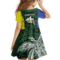 Personalised PNG Morobe Province Family Matching Long Sleeve Bodycon Dress and Hawaiian Shirt Bird of Paradise Tattoo Flag Motif LT9 - Polynesian Pride