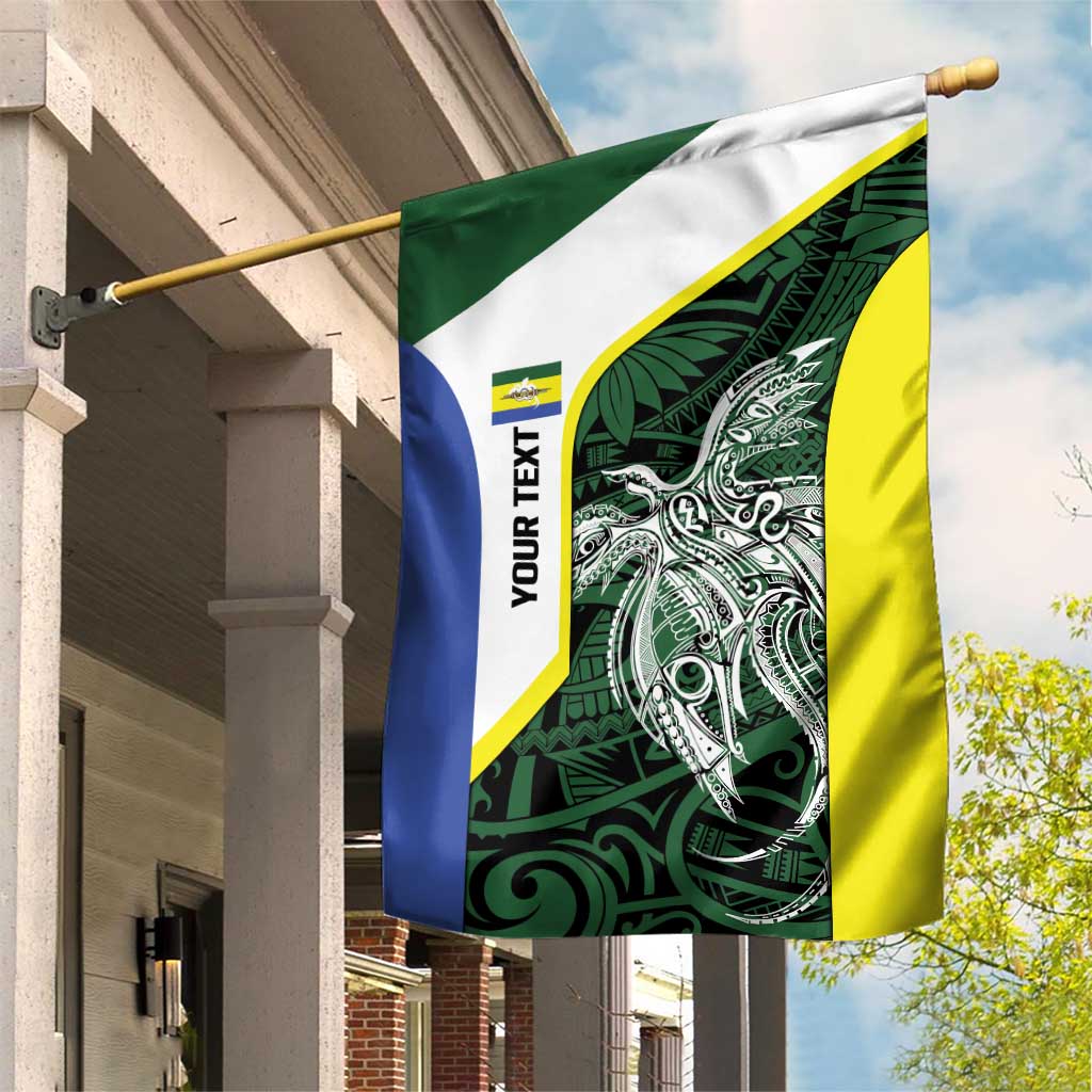 Personalised PNG Morobe Province Garden Flag Bird of Paradise Tattoo Flag Motif LT9 House Flag Green - Polynesian Pride