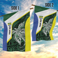 Personalised PNG Morobe Province Garden Flag Bird of Paradise Tattoo Flag Motif LT9 - Polynesian Pride