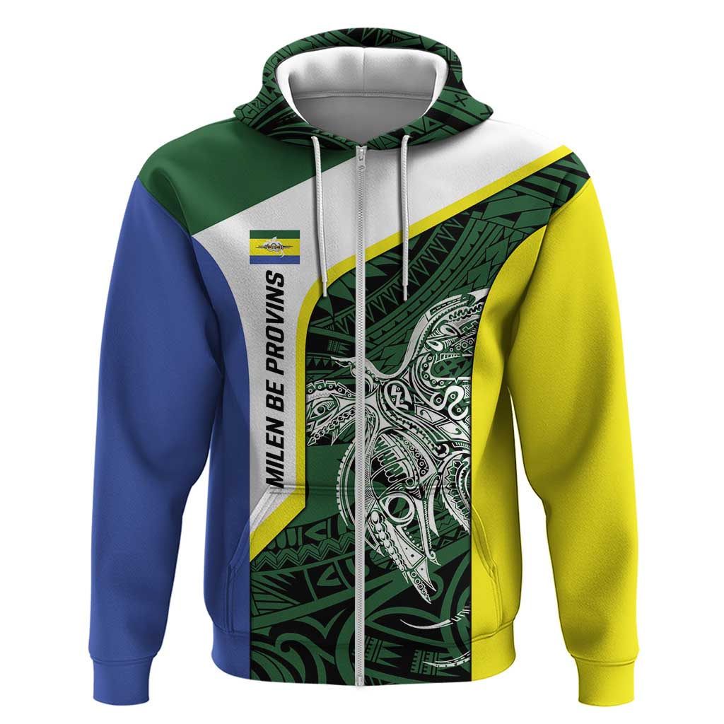 Personalised PNG Morobe Province Hoodie Bird of Paradise Tattoo Flag Motif LT9 Zip Hoodie Green - Polynesian Pride